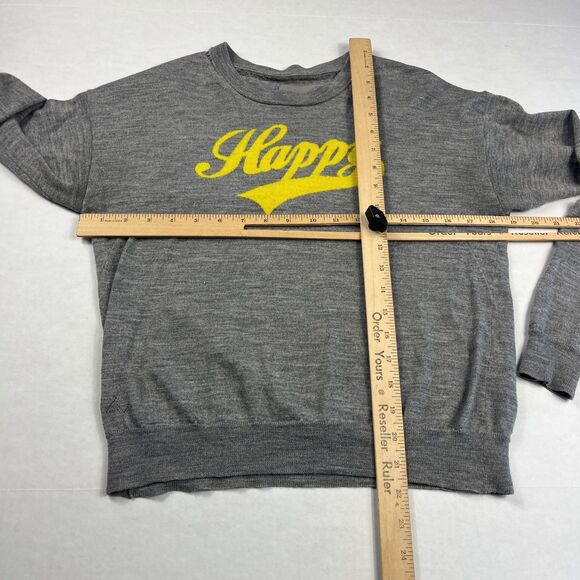 Zadig & Voltaire Kansas Bis Happy Sweater Gray Wool Slouchy Comfy Knit XS FLAW - Picture 4 of 11